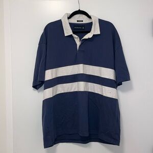 Abercrombie & Fitch Men’s XL Navy and White Polo Shirt